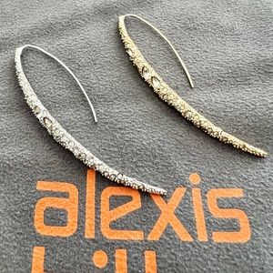 Alexis Bittar silver and gold Swarovski Cristal earrings ✨✨